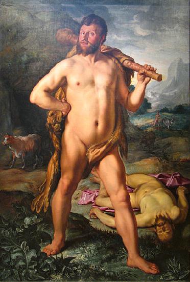 Hendrick Goltzius Hercules and Cacus Germany oil painting art